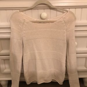 Old Navy- cream scoop neck sweater, size XS